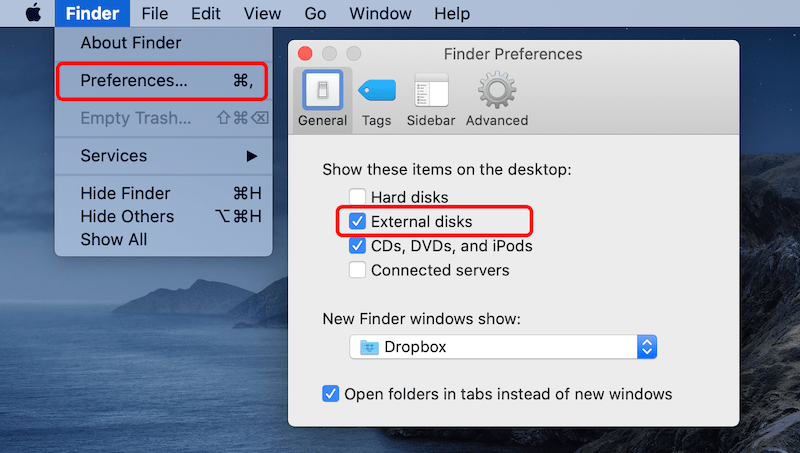 Enable External Disk